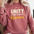Unity Kindness Shirt Women Teachers Kids Unity Day Orange Comfort Colors Sweatshirt Crimson