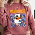 Van Ghost Art Teacher Halloween Van Gogh Starry Night Comfort Colors Sweatshirt Crimson