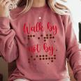 Visually Impaired Teacher Braille Bible Verse Walk By Faith Comfort Colors Sweatshirt Crimson