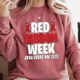 We Wear Red For Red Ribbon Week Awareness Mothers Teachers Comfort Colors Sweatshirt Crimson We Wear Red For Red Ribbon Week Awareness Mothers Teachers Comfort Colors Sweatshirt Crimson