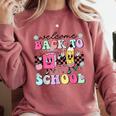 Welcome Back To School 2024 Teachers Students First Day Comfort Colors Sweatshirt Crimson