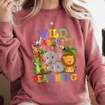 Wild About Teaching Safari Jungle School Teacher Comfort Colors Sweatshirt Crimson Wild About Teaching Safari Jungle School Teacher Comfort Colors Sweatshirt Crimson