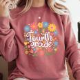 Wildflower 4th Fourth Grade Floral Back To School Teacher Comfort Colors Sweatshirt Crimson Wildflower 4th Fourth Grade Floral Back To School Teacher Comfort Colors Sweatshirt Crimson