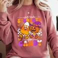 Will Trade Students For Candy Teacher Halloween Comfort Colors Sweatshirt Crimson Will Trade Students For Candy Teacher Halloween Comfort Colors Sweatshirt Crimson