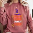Witchy Halloween Hocus Pocus Everybody Focus Teacher Pumpkin Comfort Colors Sweatshirt Crimson