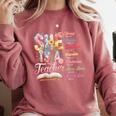 Women Bible Verse Christian Teacher God Says Back To School Comfort Colors Sweatshirt Crimson Women Bible Verse Christian Teacher God Says Back To School Comfort Colors Sweatshirt Crimson