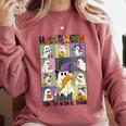 Women Halloween The Teacher Tour Ghosts Pencil Pumpkins Comfort Colors Sweatshirt Crimson Women Halloween The Teacher Tour Ghosts Pencil Pumpkins Comfort Colors Sweatshirt Crimson