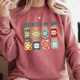 Women Literacy Is My Jam Literacy Teacher Reading Teacher Comfort Colors Sweatshirt Crimson