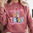 Women PE Teacher Back To School Physical Education Teacher Comfort Colors Sweatshirt Crimson Women PE Teacher Back To School Physical Education Teacher Comfort Colors Sweatshirt Crimson