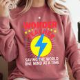 Wonder Teacher Costume Shirt Teacher Halloween Costume Men Women Comfort Colors Sweatshirt Crimson Wonder Teacher Costume Shirt Teacher Halloween Costume Men Women Comfort Colors Sweatshirt Crimson
