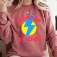 Wonder Teacher Teacher Halloween Tshirt Comfort Colors Sweatshirt Crimson