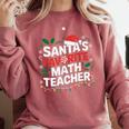 Xmas Lighting Santa's Favorite Math Teacher Christmas Comfort Colors Sweatshirt Crimson Xmas Lighting Santa's Favorite Math Teacher Christmas Comfort Colors Sweatshirt Crimson