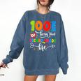 100 Days Of Living That 2nd Grade Life Boy Girl Teacher Comfort Colors Sweatshirt Denim 100 Days Of Living That 2nd Grade Life Boy Girl Teacher Comfort Colors Sweatshirt Denim