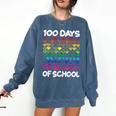 100 Days Of School Heart Love Teacher Or Student 100th Day Comfort Colors Sweatshirt Denim 100 Days Of School Heart Love Teacher Or Student 100th Day Comfort Colors Sweatshirt Denim