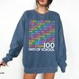 100th Day Of School Teacher Kids 100 Days Math Numbers Comfort Colors Sweatshirt Denim 100th Day Of School Teacher Kids 100 Days Math Numbers Comfort Colors Sweatshirt Denim