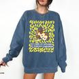 100th Day Of School Teacher Monkey Pun Banana For Men Women Girls Kids Comfort Colors Sweatshirt Denim