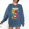 100th Day Of School Teachers Kids Child Happy 100 Days Comfort Colors Sweatshirt Denim 100th Day Of School Teachers Kids Child Happy 100 Days Comfort Colors Sweatshirt Denim