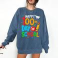 100th Day Of School Teachers Kids Happy 100 Days Comfort Colors Sweatshirt Denim 100th Day Of School Teachers Kids Happy 100 Days Comfort Colors Sweatshirt Denim
