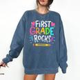 1st Grade Teacher Comfort Colors Sweatshirt Denim 1st Grade Teacher Comfort Colors Sweatshirt Denim