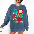 50 Days Of School Teacher Happy 50th Day Of School Kids Comfort Colors Sweatshirt Denim 50 Days Of School Teacher Happy 50th Day Of School Kids Comfort Colors Sweatshirt Denim