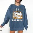 5K Boo Crew Halloween Teacher K5 Floral Ghost Trick Or Teach Comfort Colors Sweatshirt Denim 5K Boo Crew Halloween Teacher K5 Floral Ghost Trick Or Teach Comfort Colors Sweatshirt Denim