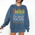 5th Grade Teacher Appreciation Comfort Colors Sweatshirt Denim