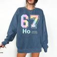 67 Ho Holmium Science Teacher Elements Table Six Seven Meme Comfort Colors Sweatshirt Denim