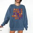 ABCs Learning Kindergarten Teacher Halloween Alphabet Comfort Colors Sweatshirt Denim ABCs Learning Kindergarten Teacher Halloween Alphabet Comfort Colors Sweatshirt Denim