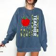 American Flag Camouflage Teacher Patriotic 4th Of July Comfort Colors Sweatshirt Denim American Flag Camouflage Teacher Patriotic 4th Of July Comfort Colors Sweatshirt Denim