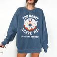 Art Teacher Halloween Donut Lover Costume Kawaii Monster Comfort Colors Sweatshirt Denim Art Teacher Halloween Donut Lover Costume Kawaii Monster Comfort Colors Sweatshirt Denim