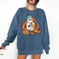 Art Teacher Painting Brushes Retro Pumpkin Ghost Artist Comfort Colors Sweatshirt Denim Art Teacher Painting Brushes Retro Pumpkin Ghost Artist Comfort Colors Sweatshirt Denim