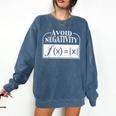 Avoid Negativity Math Teacher Comfort Colors Sweatshirt Denim