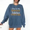 This Is My Awesome Teacher Costume Halloween Party Matching Comfort Colors Sweatshirt Denim This Is My Awesome Teacher Costume Halloween Party Matching Comfort Colors Sweatshirt Denim