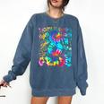 Back To School Eighth 8th Grade Tie Dye Typography Teacher Comfort Colors Sweatshirt Denim