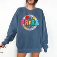 Back To School Para For Men Women Teacher Comfort Colors Sweatshirt Denim