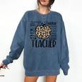 Back To School Teacher Life Apple Leopard Teacher Women Comfort Colors Sweatshirt Denim Back To School Teacher Life Apple Leopard Teacher Women Comfort Colors Sweatshirt Denim