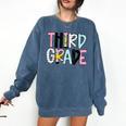 Back To School Third Grade Teacher First Day Of 3rd Grade Comfort Colors Sweatshirt Denim Back To School Third Grade Teacher First Day Of 3rd Grade Comfort Colors Sweatshirt Denim