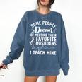 Best Music Teacher For Men Women Musician Band Piano Teacher Comfort Colors Sweatshirt Denim Best Music Teacher For Men Women Musician Band Piano Teacher Comfort Colors Sweatshirt Denim