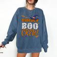 Biology Boo Crew Halloween Biology Teacher Matching For Men Women Kids Comfort Colors Sweatshirt Denim