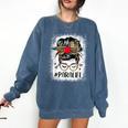 Bleached Teacher Para Life Paraprofessional Cute Messy Bun For Men Women Girls Kids Comfort Colors Sweatshirt Denim Bleached Teacher Para Life Paraprofessional Cute Messy Bun For Men Women Girls Kids Comfort Colors Sweatshirt Denim