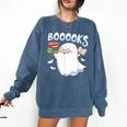 Books Halloween Librarian Teacher Reader Reading Book Lover Comfort Colors Sweatshirt Denim Books Halloween Librarian Teacher Reader Reading Book Lover Comfort Colors Sweatshirt Denim