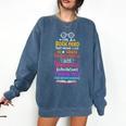 Books Reading English Teacher Student For Men Women Kids Comfort Colors Sweatshirt Denim
