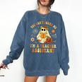 You Can't Scare Me I'm A School Teachers Assistant Halloween Comfort Colors Sweatshirt Denim