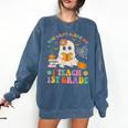 You Can't Scare Me I Teach 1st Grade Teacher Halloween Ghost Comfort Colors Sweatshirt Denim You Can't Scare Me I Teach 1st Grade Teacher Halloween Ghost Comfort Colors Sweatshirt Denim