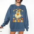You Can't Scare Me I Teach 2nd Grade Halloween Teacher Ghost Comfort Colors Sweatshirt Denim