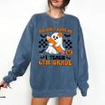 You Can't Scare Me I Teach 6th Grade Retro Teacher Halloween Comfort Colors Sweatshirt Denim You Can't Scare Me I Teach 6th Grade Retro Teacher Halloween Comfort Colors Sweatshirt Denim