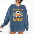You Can't Scare Me I Teach Preschool Ghost Halloween Teacher Comfort Colors Sweatshirt Denim You Can't Scare Me I Teach Preschool Ghost Halloween Teacher Comfort Colors Sweatshirt Denim