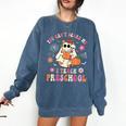 You Can't Scare Me I Teach Preschool Teacher Team Halloween Comfort Colors Sweatshirt Denim