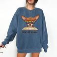 Chihuahua 100 Days Of School Rainbow Glasses Teacher Comfort Colors Sweatshirt Denim Chihuahua 100 Days Of School Rainbow Glasses Teacher Comfort Colors Sweatshirt Denim