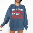 Childcare My Heart Belongs To Children Daycare Teacher Men Women Comfort Colors Sweatshirt Denim